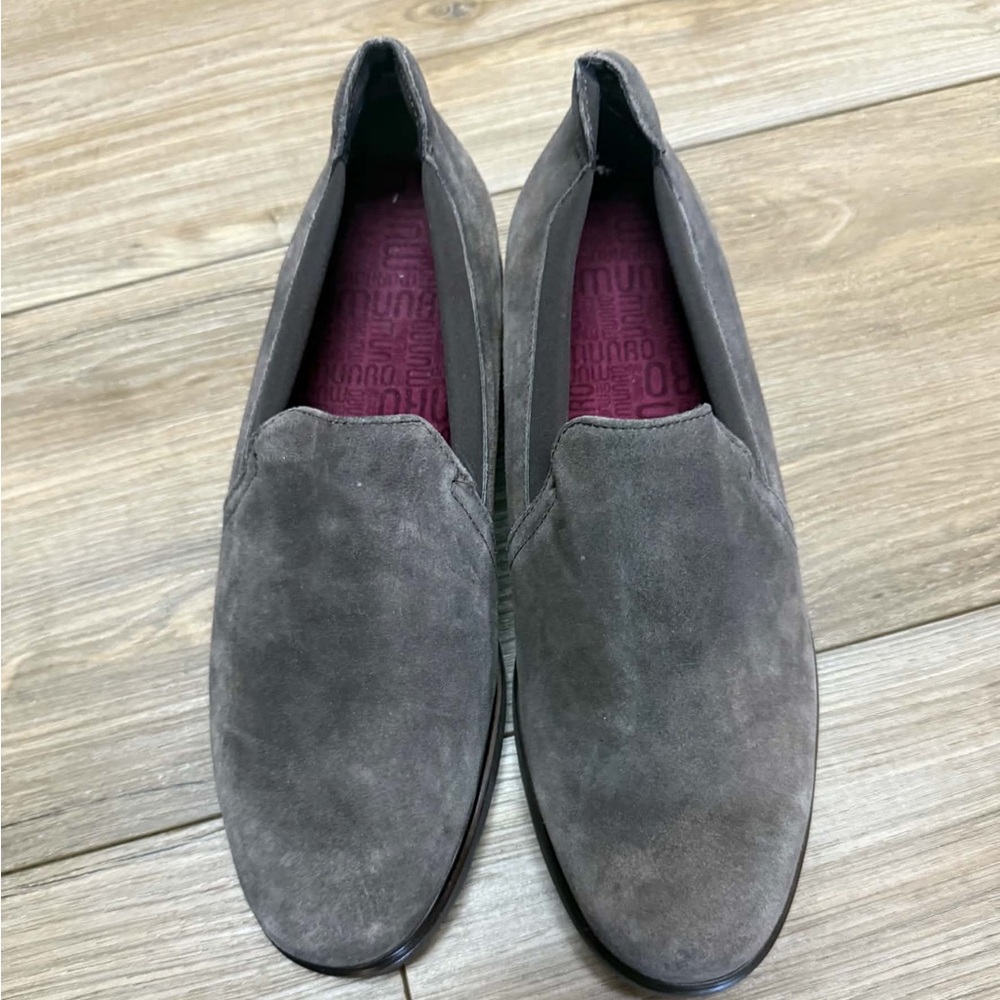 Munro Gray Suede Slip-On Casual Shoes
